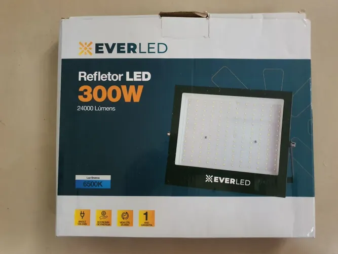 Refletor LED 300W 24000 Lumens - Luz Branca 6500K
