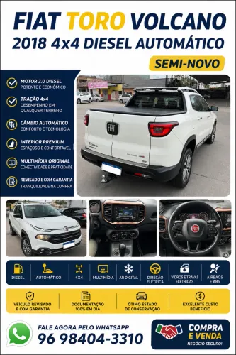 Fiat Toro Volcano 2.0 16V 4X4 TB Diesel Aut. 2018