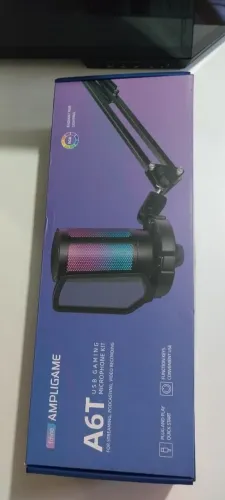 Microfone Fifine ampligame A6T articulado