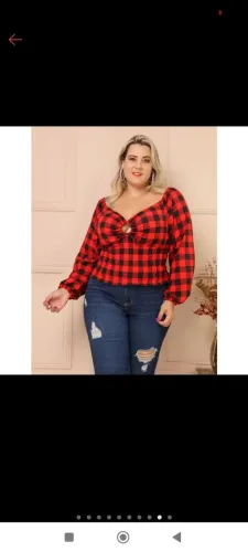 Blusa xadrez feminina 