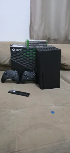 XBOX SERIES X C/DIABLO4 +4 midia fisíca + 2 controles originais