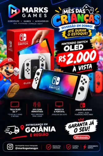 Nintendo switch OLED lacrado na caixa