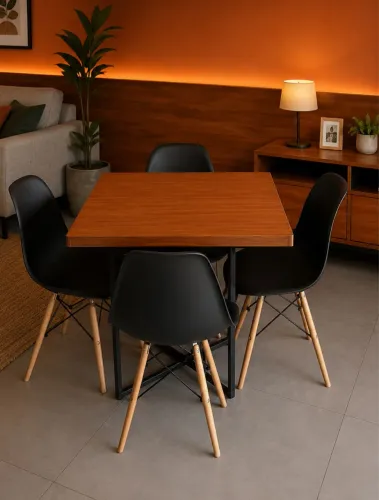 Conjunto de mesa com 4 cadeiras 
