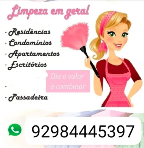Ofereço meus serviços como diarista
