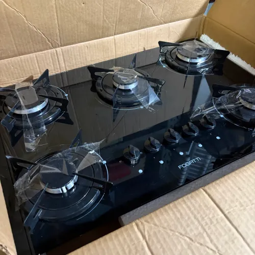 Fogão a Gás De Mesa Fogatti Bivolt Preto Esmaltado