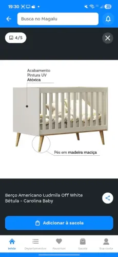 Vendo berço americano novo 