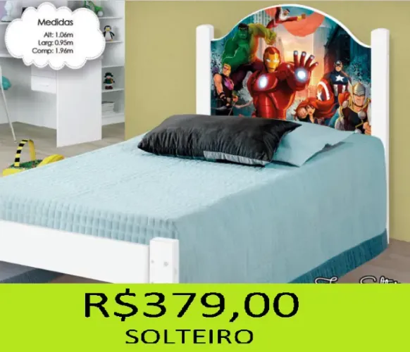 Cama solteiro adesivada super resistente