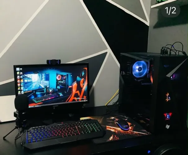 Setup Gamer Completo - Ryzen 5 3500X / GTX 1650 / 16GB RAM + Monitor e Periféricos