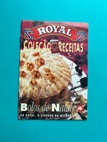 Exemplar vintage da Coleção de Receitas Royal - Bolos de Natal