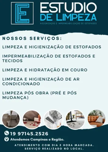 Higienização e impermeabilização de estofados
