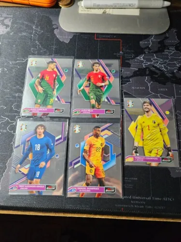 Topps Finest UEFA Euro 2024 - Lote 5 Cards - João Félix, Courtois e + 3
