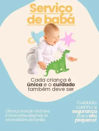 Estou disponível para babá