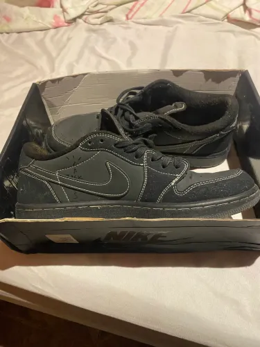 Tênis Nike Travis Scott x Air Jordan 1 Low OG SP 'Black Phantom' Preto