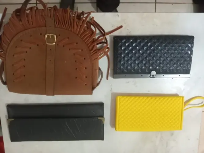 Bolsas femininas otimas e carteira de couro