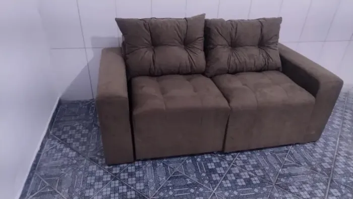 Sofá Retrátil 1,40 x 1,40 metros ideal para apartamento 2 lugares direto da Fabrica
