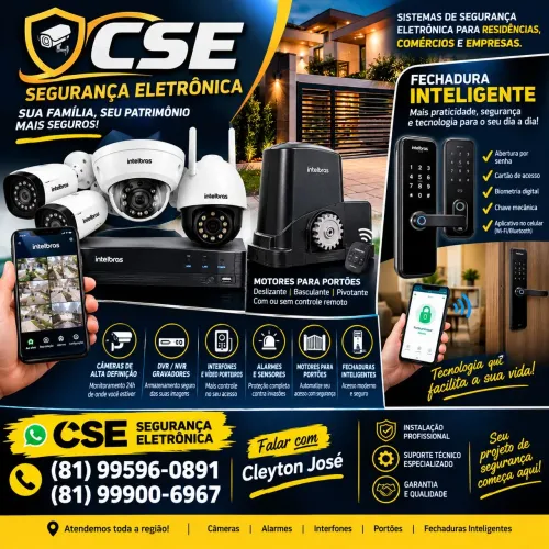 Fazemos serviço de instalação e manutenção em equipamentos de segurança eletrônica