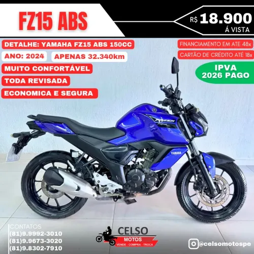 FZ15 Fazer150 2024 c/32.000km Financio 48x aceito sua moto na troca