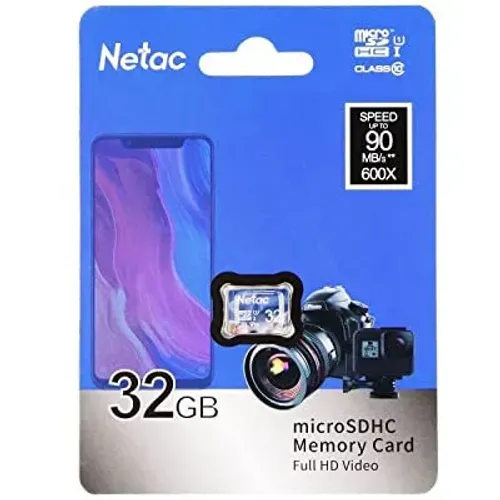 Cartão Micro SD, Classe 10 Ultra, Netac 32 GB,, Original, Novo, Lacrado