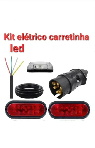 Kit elétrico led carretinha reboque treiler