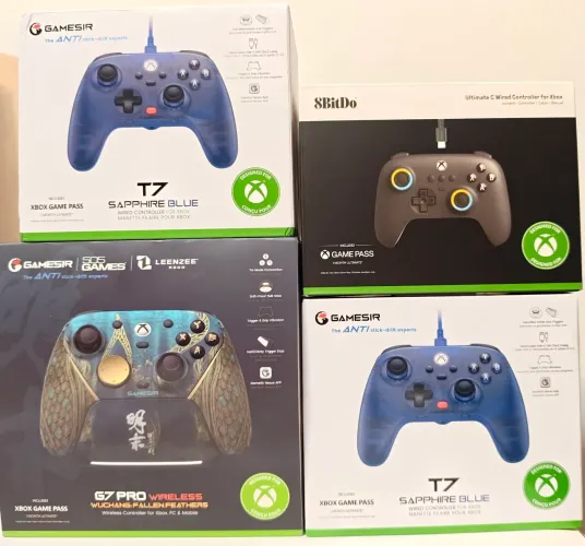 Diversos Controles Gamesir e 8Bitdo. Valores na descrição.