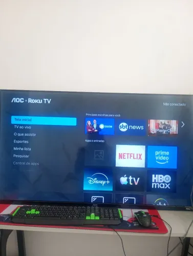 Smat tv led 43  AOC com nota e garantia 