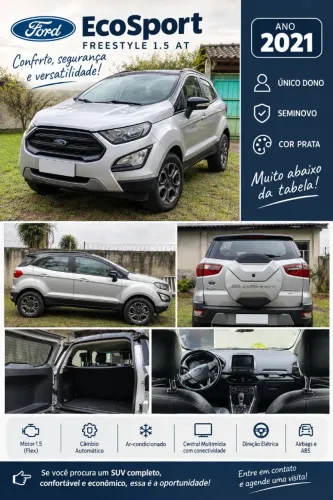 Ford Ecosport Freestyle 1.5 12V Flex 5P Aut. 2021