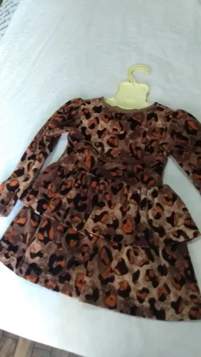 Vestido infantil animal print