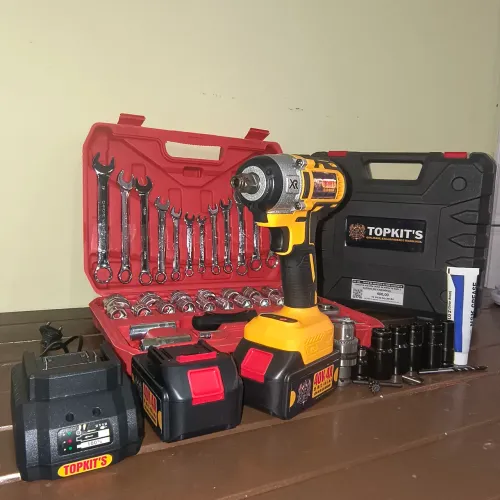 Kit completo chave de impacto 350N + jogo de chaves 37 peças