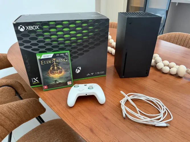 XBOX SERIES X 1TB + ELDEN RING + CONTROLE GAMESIR HALL EFFECT