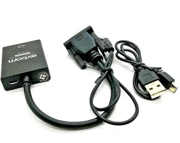 Cabo Conversor VGA para HDMI com Áudio e Vídeo