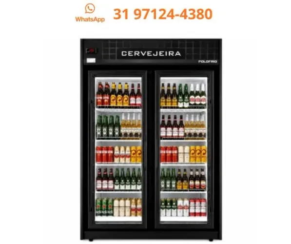 Cervejeira 2 Portas Preta Polo Frio