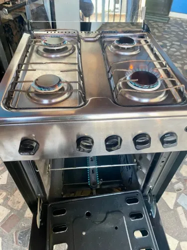 Fogão 4 bocas Esmaltec frente Inox. ENTREGO