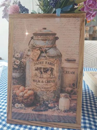 Trio de quadros em MDF farmhouse