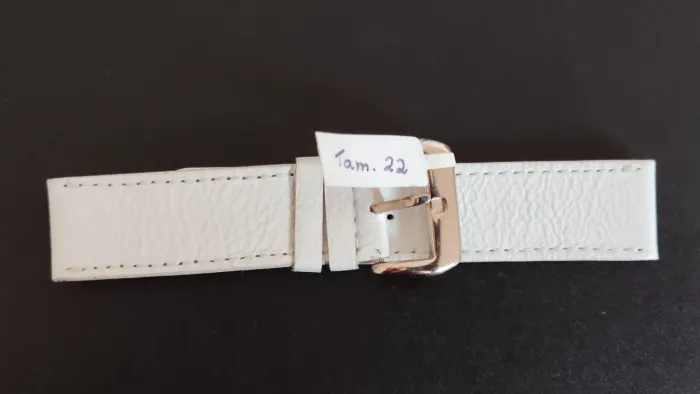 pulseira relógio tam M branca couro