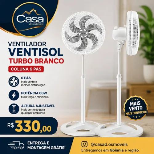 Ventilador Ventisol Turbo branco 