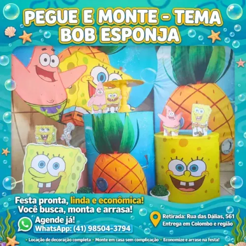 ? Kit Pegue e Monte Festa Infantil Tema [TEMA] - Econômico e Lindo