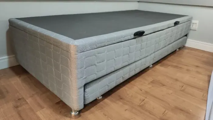 Cama box com baú e bicama