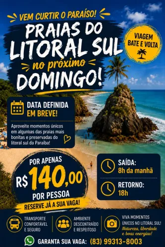 PASSEIO DE PRAIA - LITORAL SUL