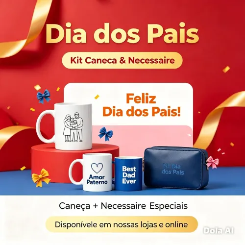 Kit Especial Dia dos Pais ? Caneca + Necessaire