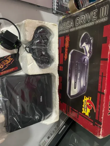 Mega driver 3 com caixa 6 jogos