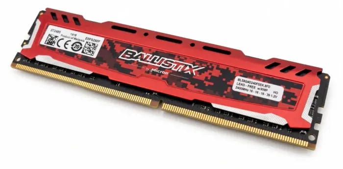 Memória RAM Crucial Ballistix 8GB DDR4 Dissipador Vermelho com XMP