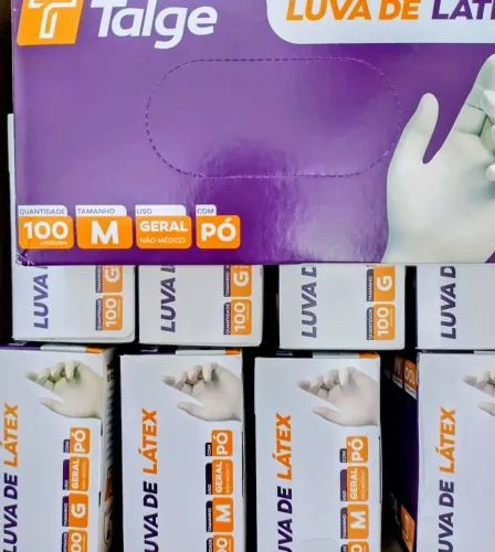 CAIXA DE LUVAS TALGE LÁTEX COM 100UN.