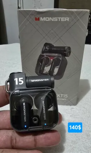 Fone de ouvido Bluetooth da Monster Airmars XKT15 original 