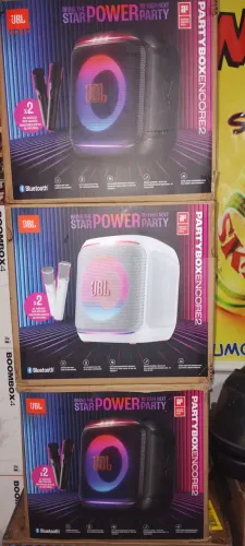 Jbl partybox encore2 com 2 microfones lacrada branca e preta ZAP *90 aceito cartao