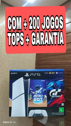 PS5 slim + garantia + 200 jogos tops