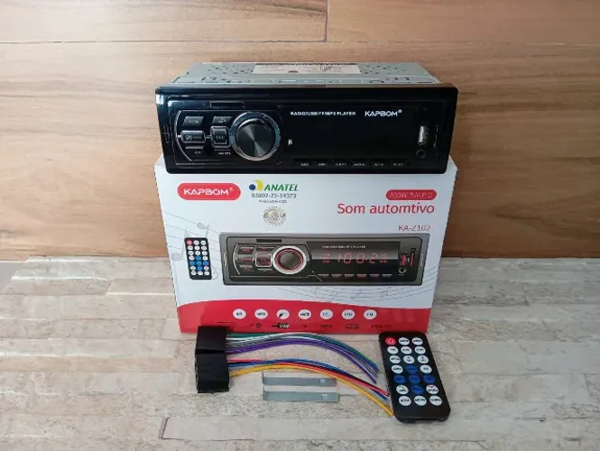 Radio Som de Carro Automotivo Bluetooth Usb Mp3 Kapbom