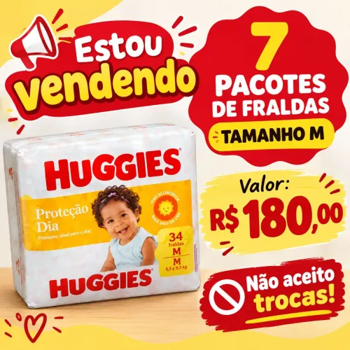 7 pacote de fraldas, Não aceito trocas!