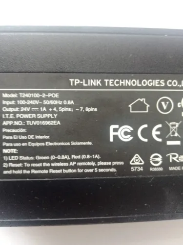 Fonte e adaptador POE TP-Link T240100-2-POE