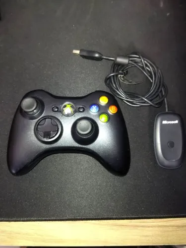 Controle Xbox 360 + Receptor para Pc.