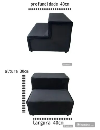 Escada para maca, estúdio de tatuagem com dois degraus